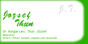 jozsef thun business card